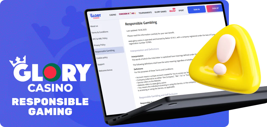 Glory casino in Banglsdesh: play casino games and bet on sports responsibly